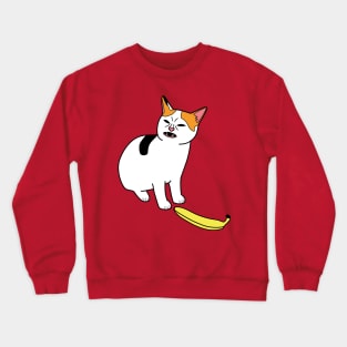 Cat No Banana Meme Crewneck Sweatshirt